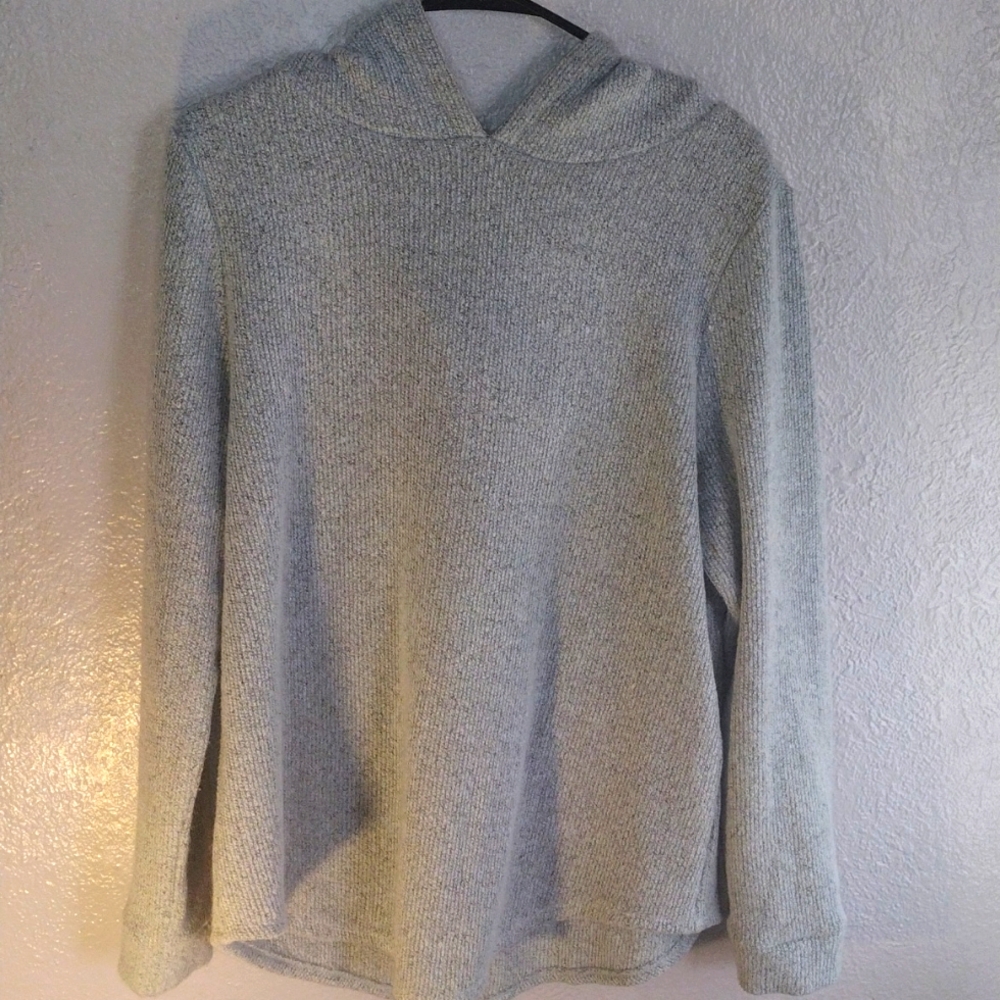 Light Blue Loft Hooded Sweater Lightweight L